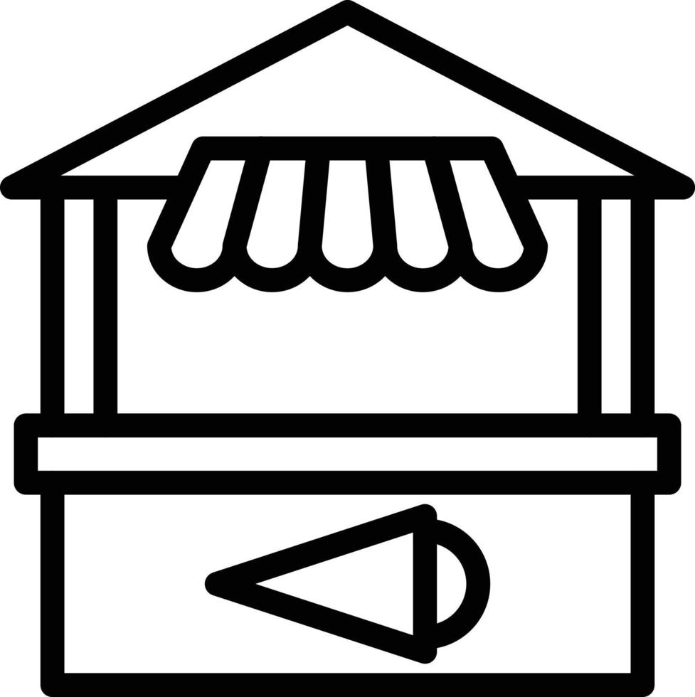 Vector Design Ice Cream Stall Icon Style