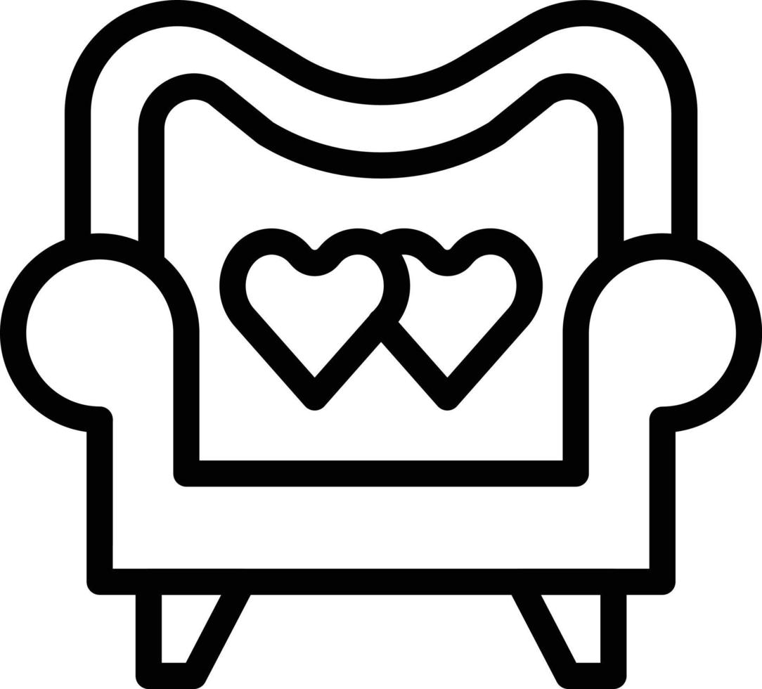 Vector Design Wedding Chair Icon Style