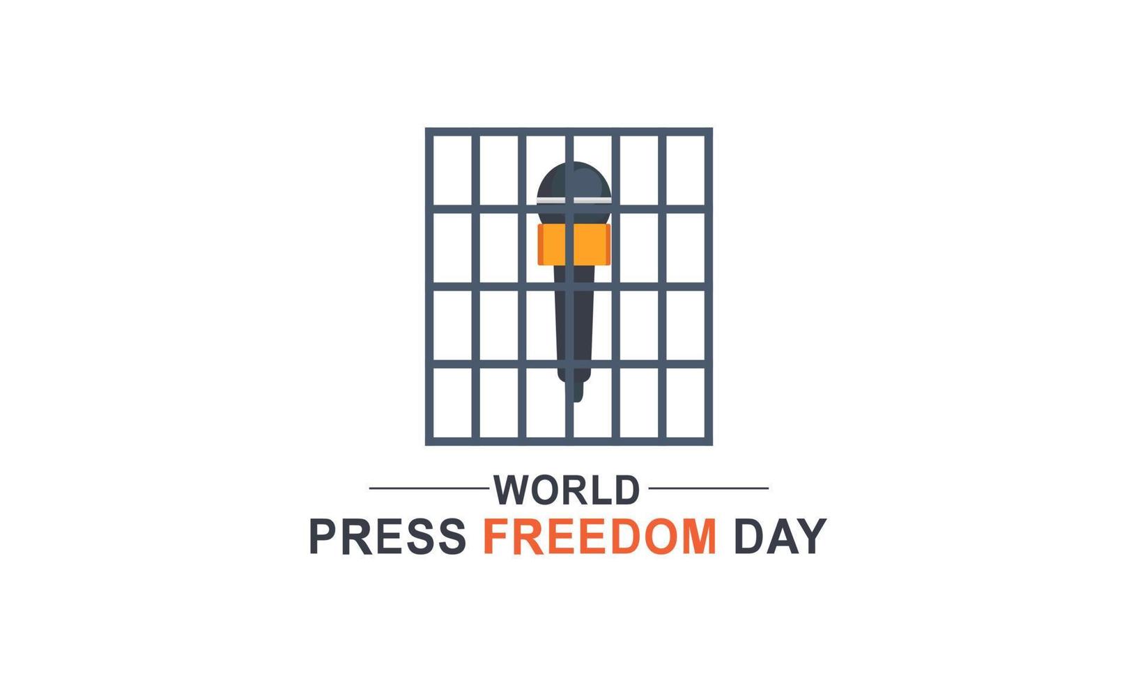 Flat design world press freedom day illustration vector