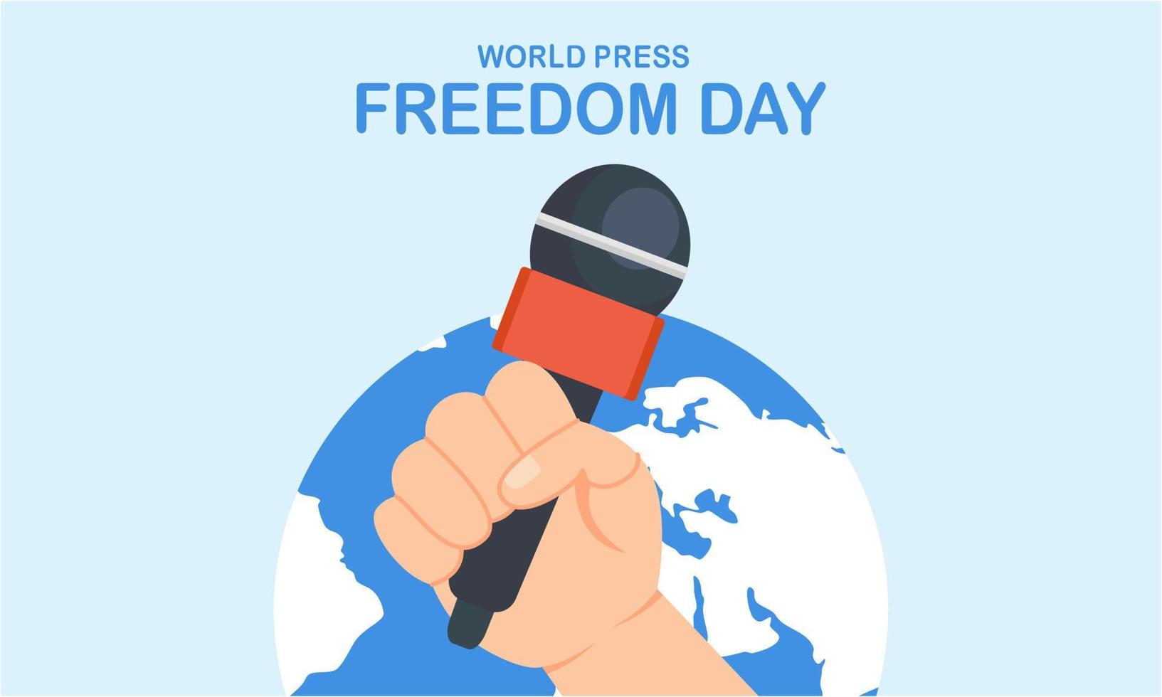 Flat design world press freedom day illustration vector