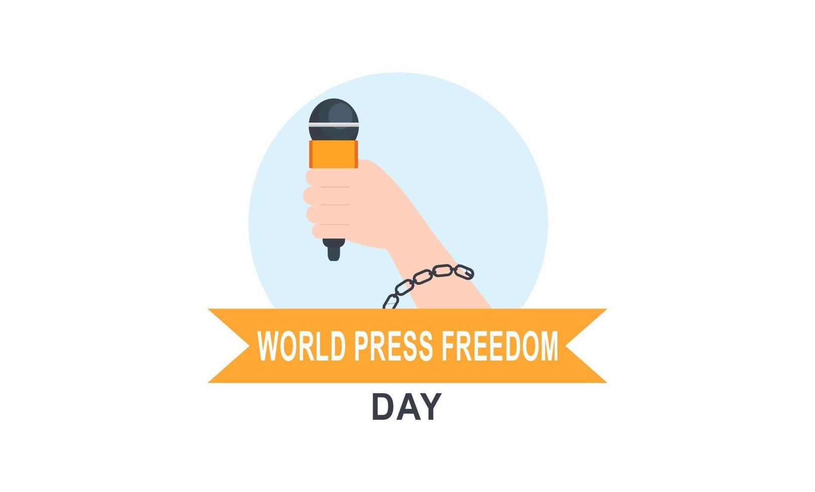 Flat design world press freedom day illustration vector