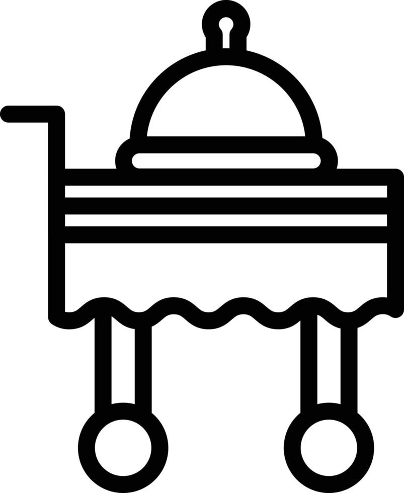 Serving Cart Vector Icon Style