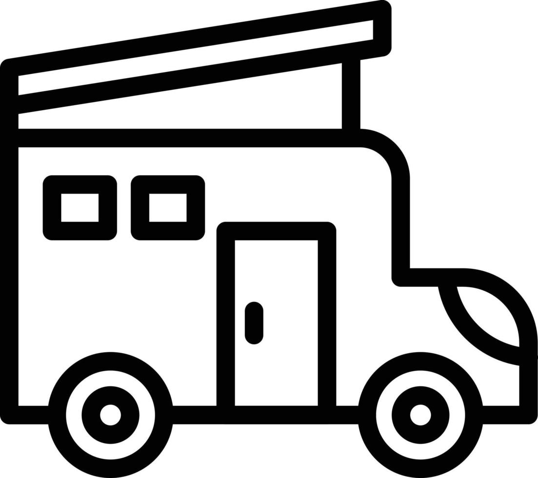 Camper Van Vector Icon Style