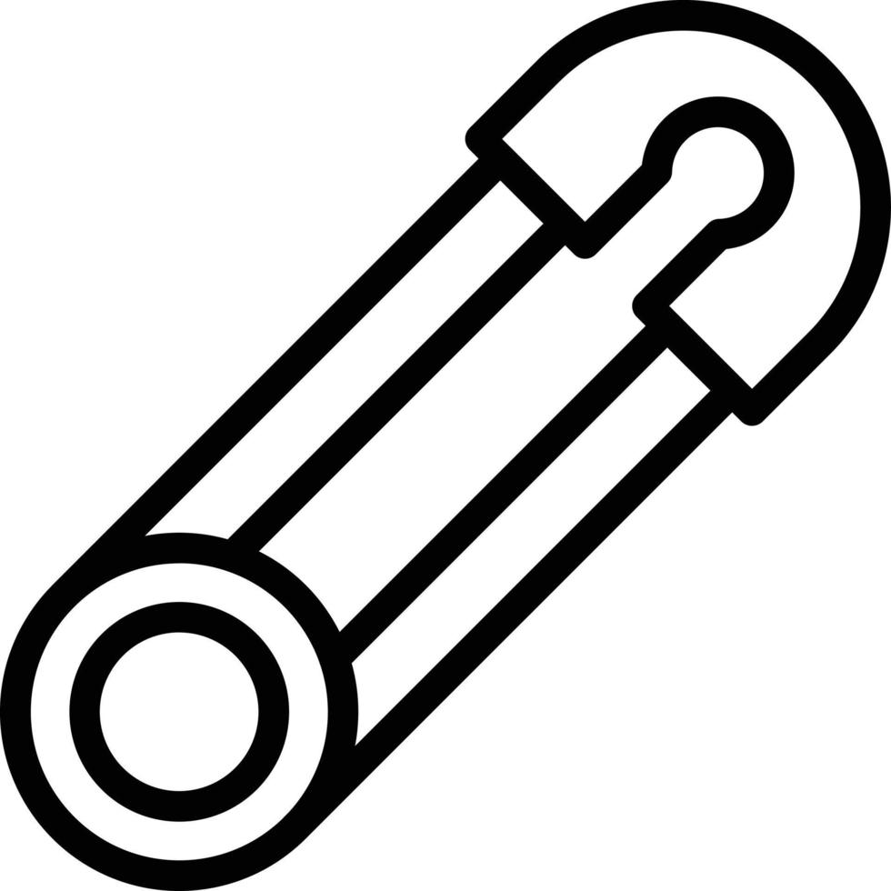 Safety Pin Vector Icon Style