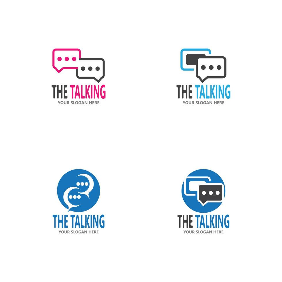 Chat Talking Logo And Symbol Vector Template