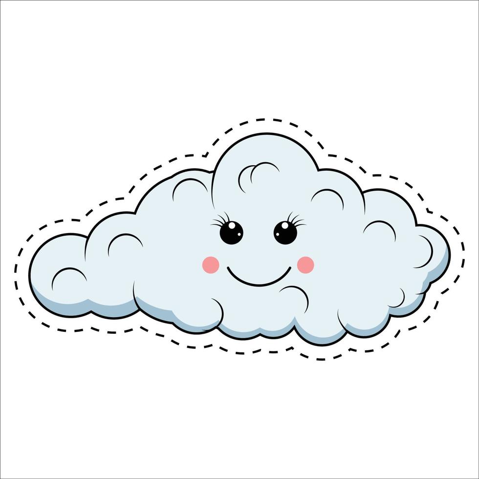 cute cloud cartoon illustration graphic vector