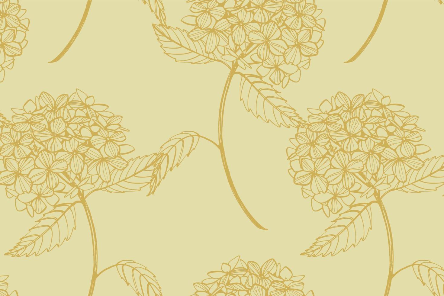 hortensia gráfico ilustración en Clásico estilo. flores dibujo y bosquejo con arte lineal en blanco antecedentes. botánico planta ilustración. escrito resumen texto vector