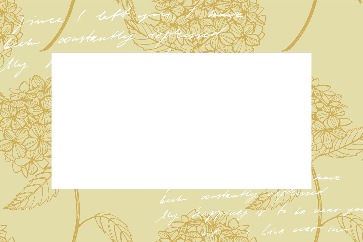 hortensia gráfico ilustración en Clásico estilo. flores dibujo y bosquejo con arte lineal en blanco antecedentes. botánico planta ilustración. escrito resumen texto vector