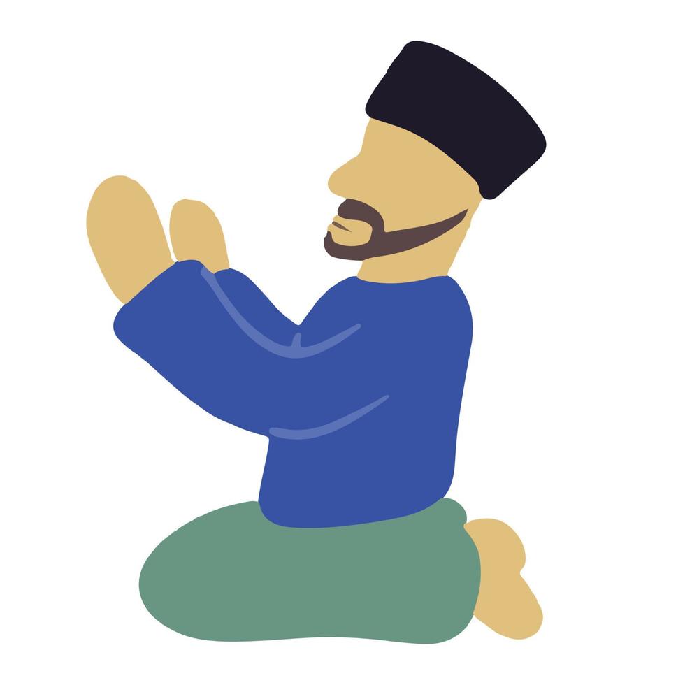 musulmán hombre orando, bien para gráfico diseño recurso vector