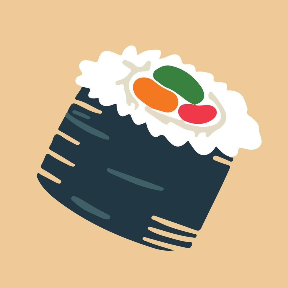 Sushi rodar algas marinas ,bien para gráfico diseño recurso. vector