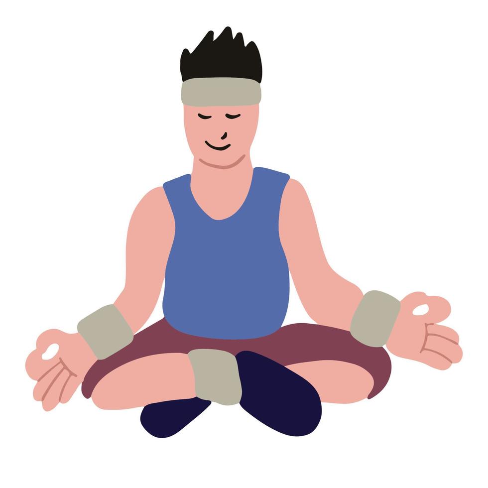 man doing meditation ,good for graphic design resource vector