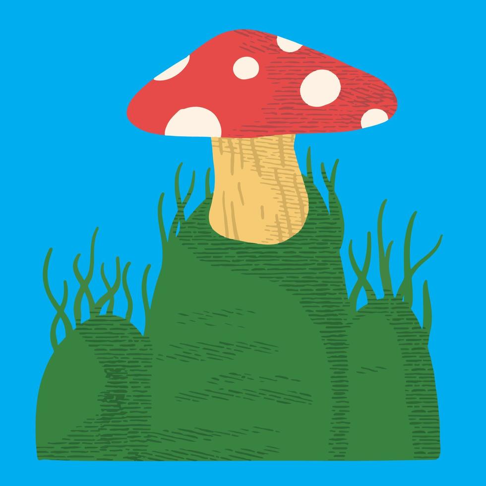 Red mushroom, good for graphic resource. vector