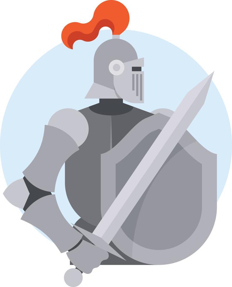 Vector Image Of An Armored Knight