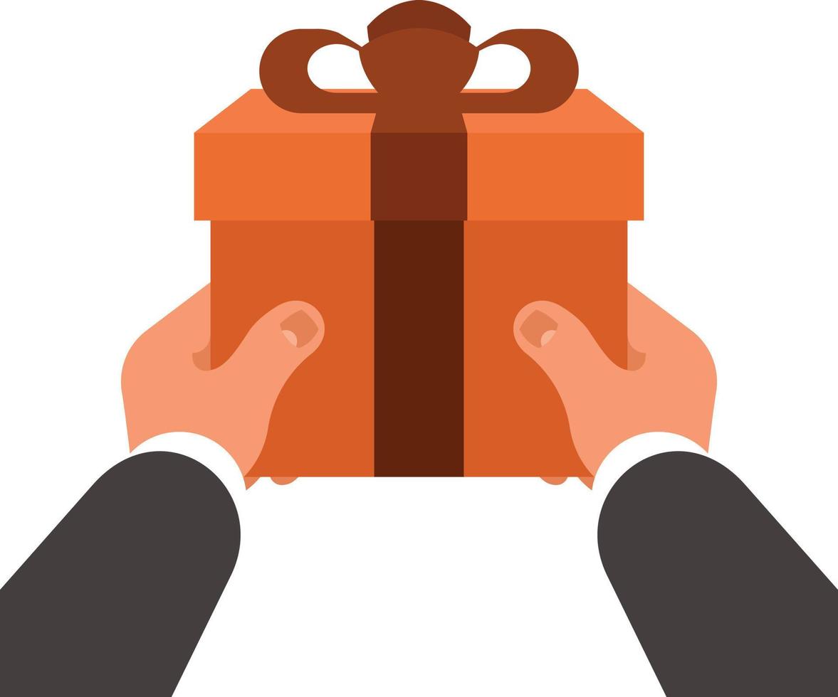 vector imagen de manos participación un regalo caja