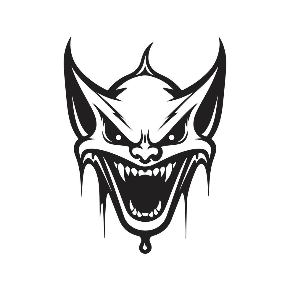 vampire, logo concept black and white color, hand drawn illustration vector