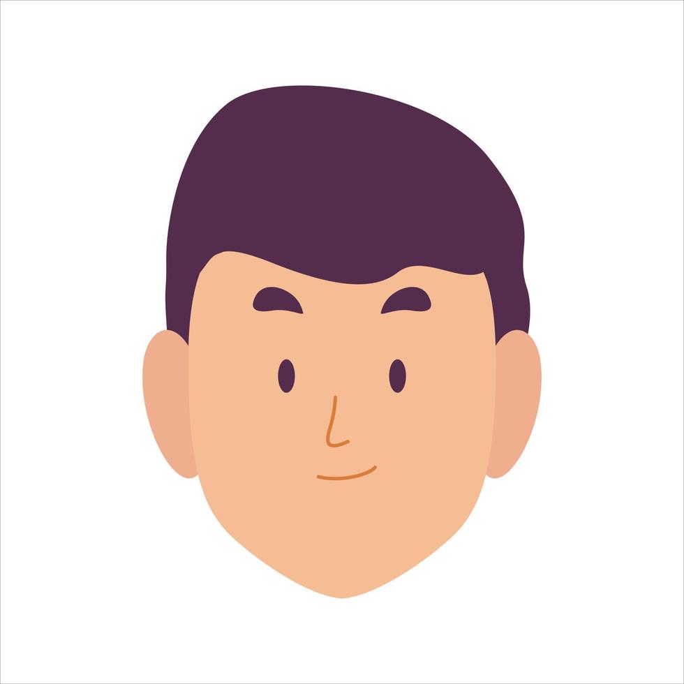 Face Profile Images, Vector illustration in flat style