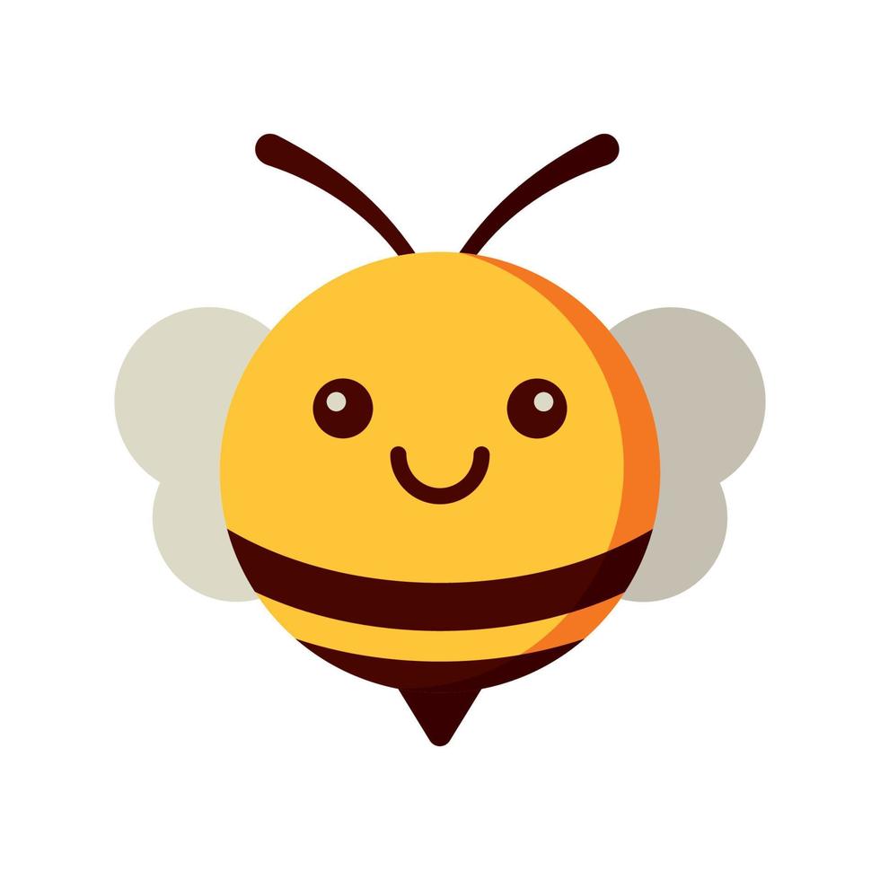 cute bee illustration vector