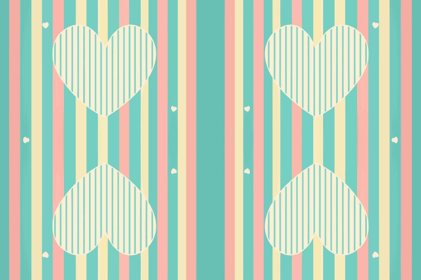 geométrico sencillo rayas con corazón modelo brillante pastel antecedentes. resumen gráfico línea moderno elegante mínimo retro estilo. diseño para tela textura textil impresión Arte antecedentes fondo de pantalla. vector