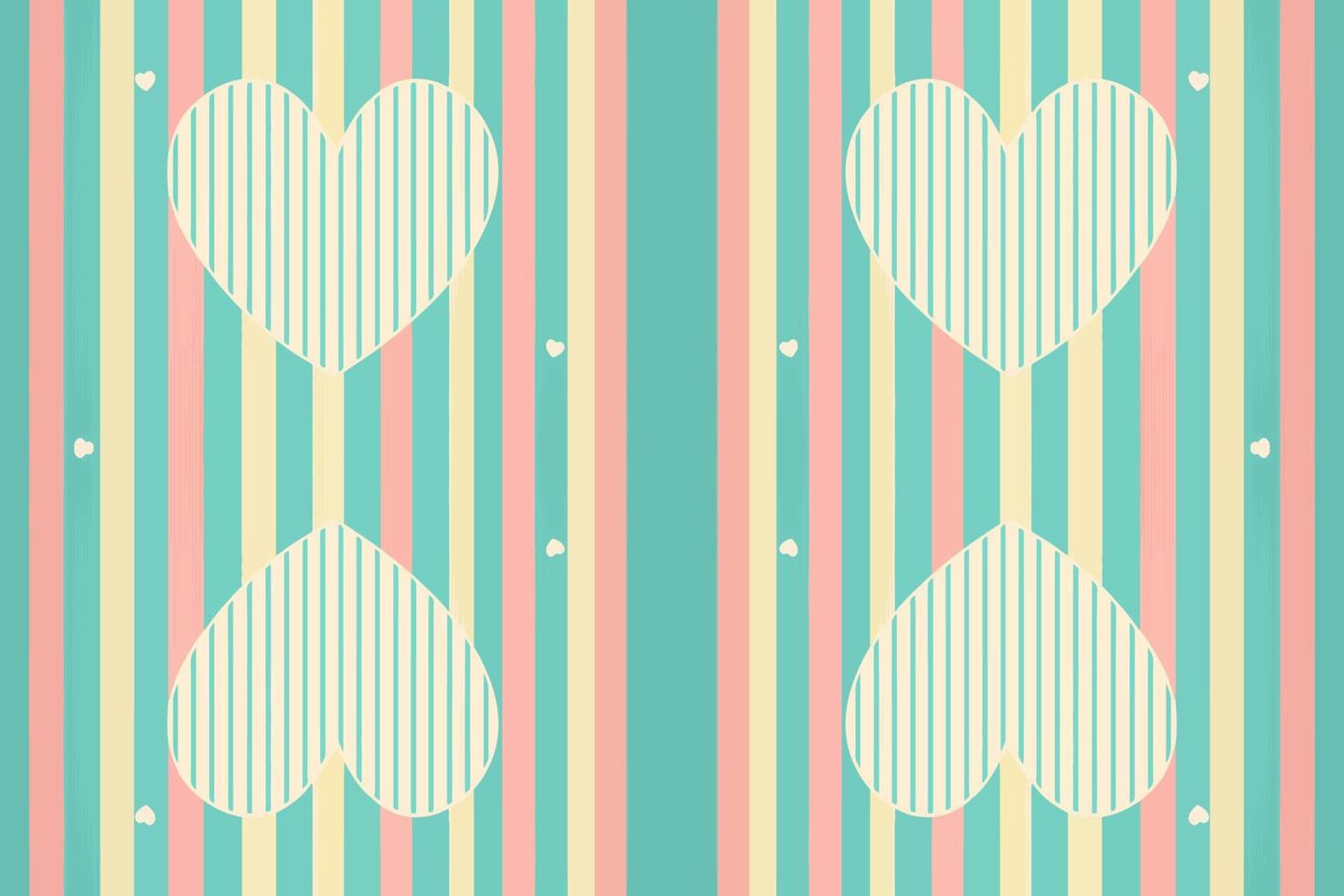 Geometric simple stripes with heart pattern bright pastel background. Abstract graphic line modern elegant minimal retro style. Design for fabric texture textile print art background wallpaper. vector