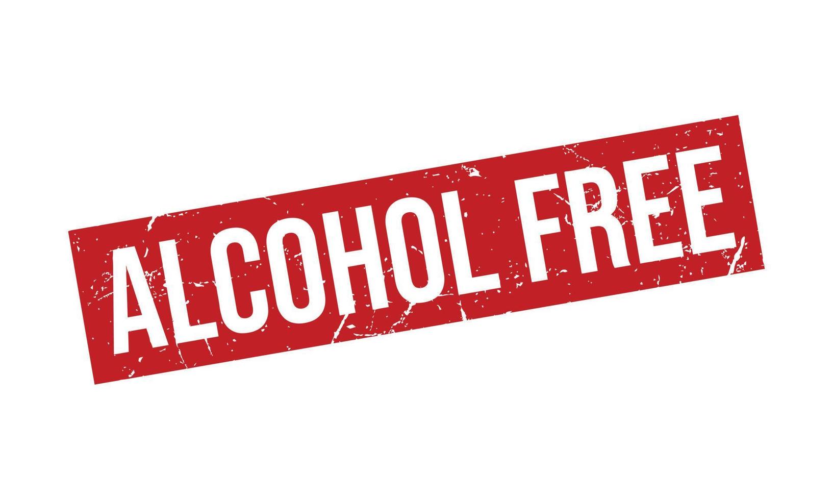 alcohol gratis caucho grunge sello sello valores vector