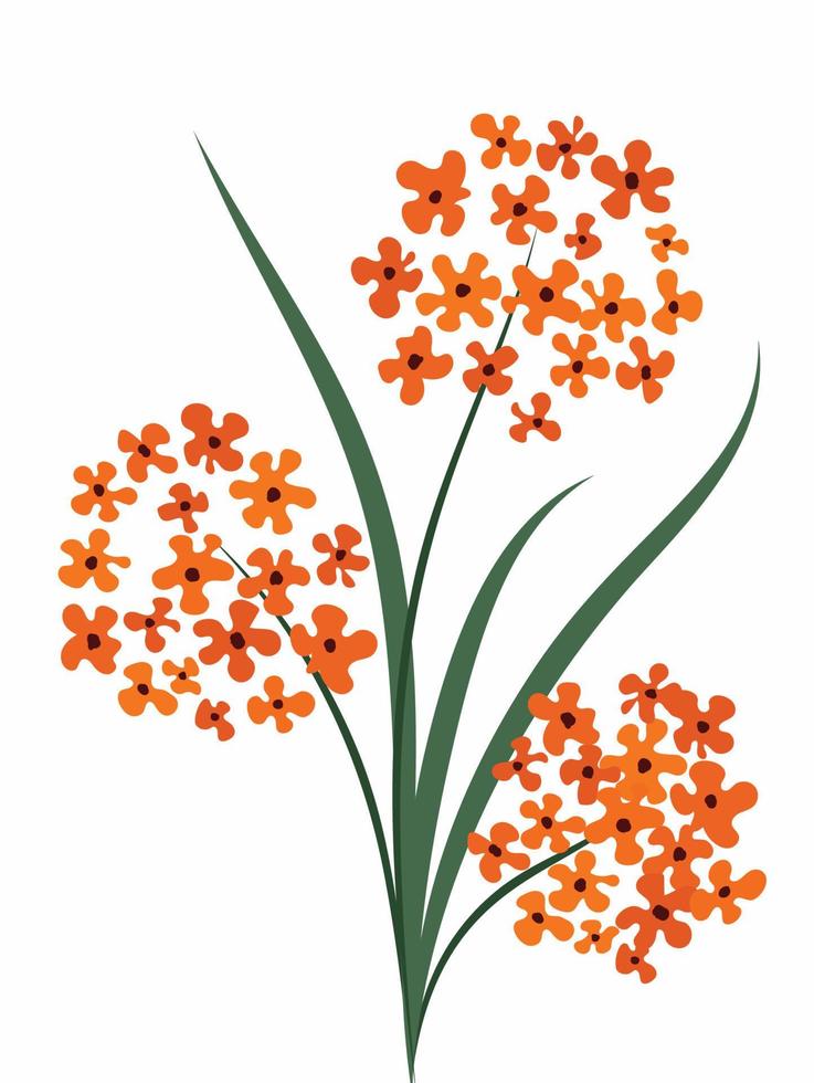 Spring abstract flower background vector. Contemporary art design with floral, leaves, plant in hand drawn style. Botanical nature illustrated perfect for wall art, poster, wallpaper, cover, banner. vector