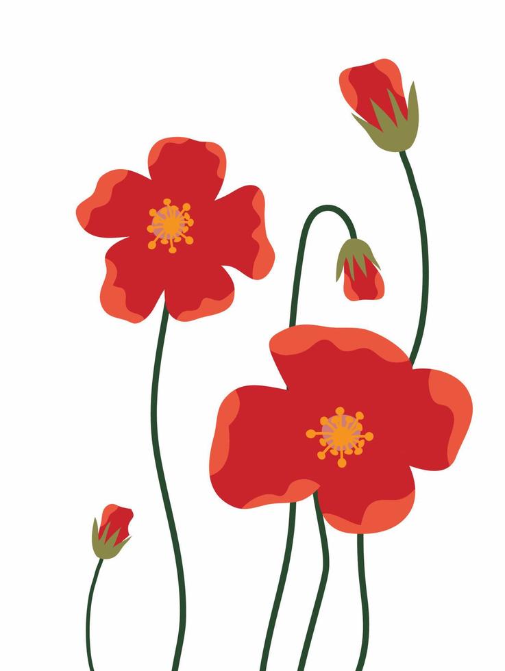 Spring abstract flower background vector. Contemporary art design with floral, leaves, plant in hand drawn style. Botanical nature illustrated perfect for wall art, poster, wallpaper, cover, banner. vector