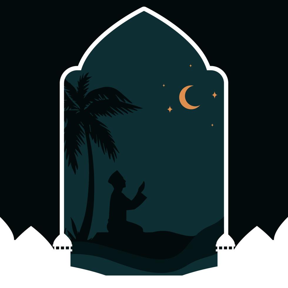 desert ramadan background vector