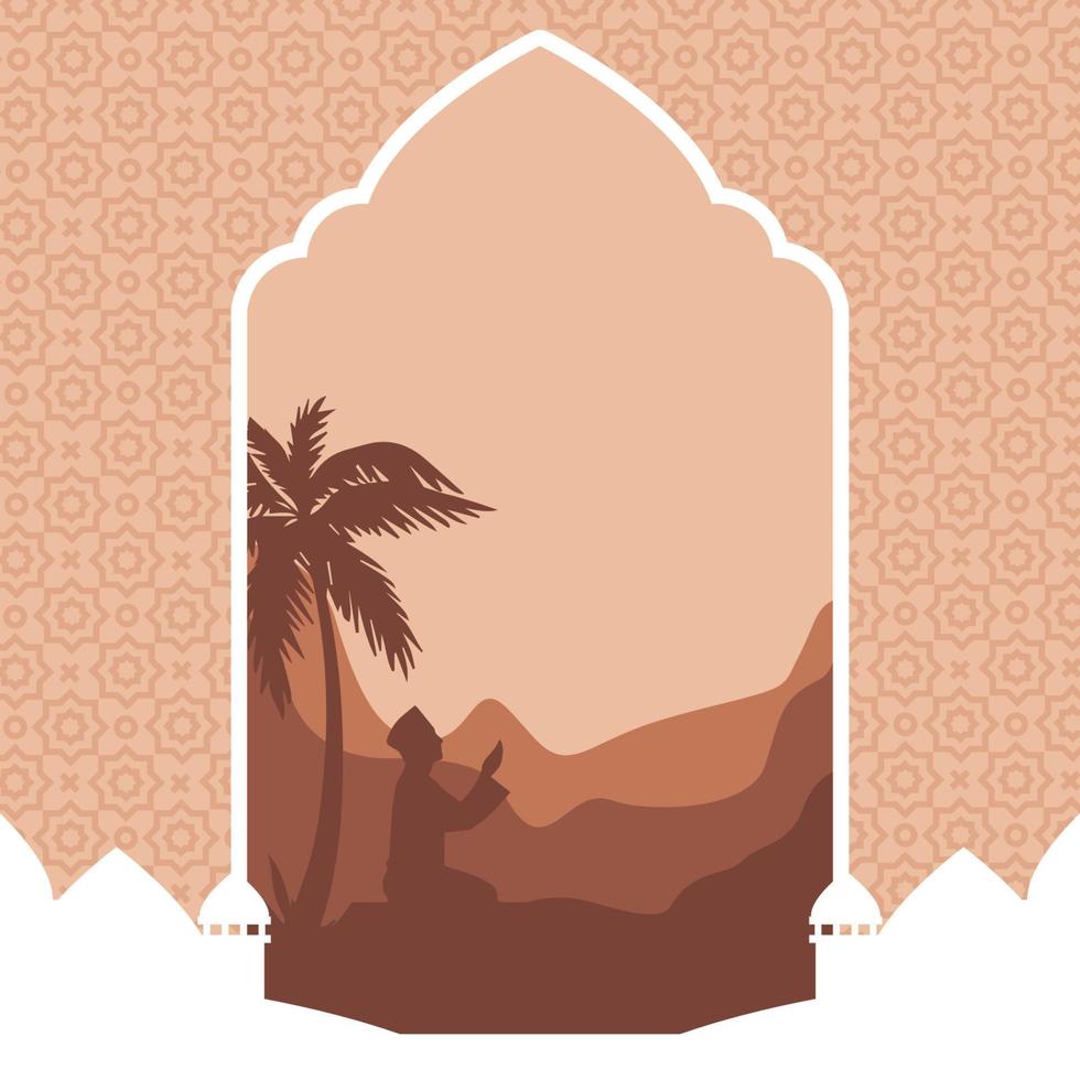 desert ramadan background vector