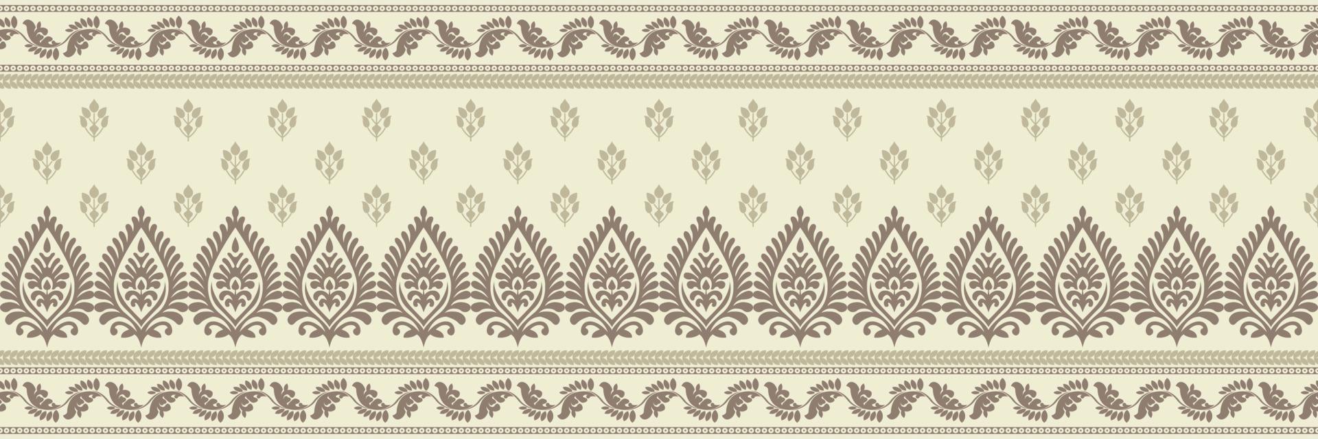 Ethnic pattern. Bandana Print. Silk neck scarf or kerchief. Design for Saree, Patola, Sari, Dupatta, textile. Tile patterns. Aztec style. Floral vintage. Bohemian Indian motif style. Clothing. Vector. vector