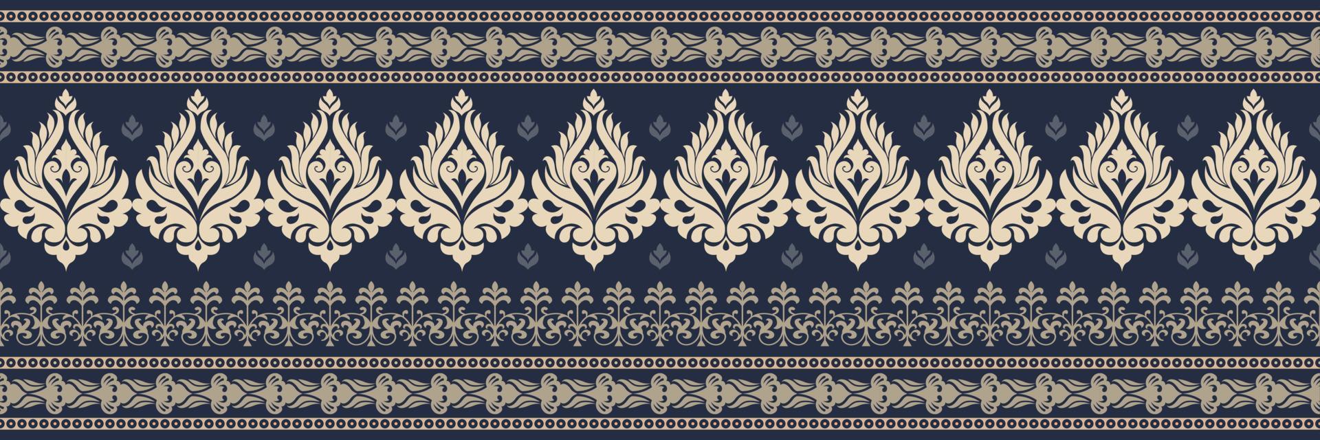 Ethnic pattern. Bandana Print. Silk neck scarf or kerchief. Design for Saree, Patola, Sari, Dupatta, textile. Tile patterns. Aztec style. Floral vintage. Bohemian Indian motif style. Clothing. Vector. vector