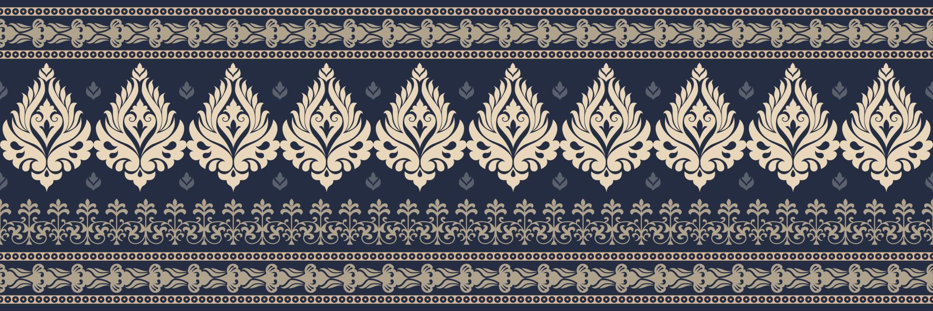 Ethnic pattern. Bandana Print. Silk neck scarf or kerchief. Design for Saree, Patola, Sari, Dupatta, textile. Tile patterns. Aztec style. Floral vintage. Bohemian Indian motif style. Clothing. Vector. vector