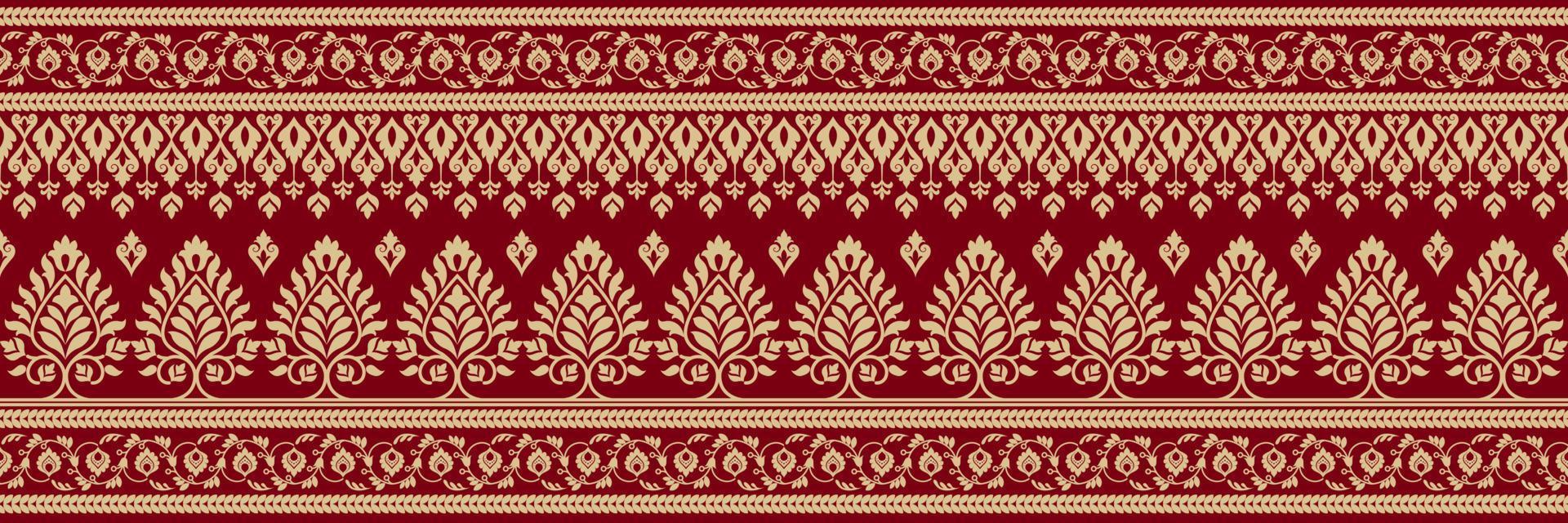 Ethnic pattern. Bandana Print. Silk neck scarf or kerchief. Design for Saree, Patola, Sari, Dupatta, textile. Tile patterns. Aztec style. Floral vintage. Bohemian Indian motif style. Clothing. Vector. vector