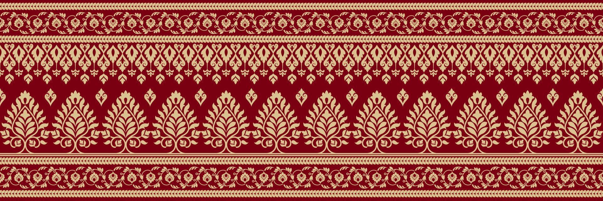 Ethnic pattern. Bandana Print. Silk neck scarf or kerchief. Design for Saree, Patola, Sari, Dupatta, textile. Tile patterns. Aztec style. Floral vintage. Bohemian Indian motif style. Clothing. Vector. vector