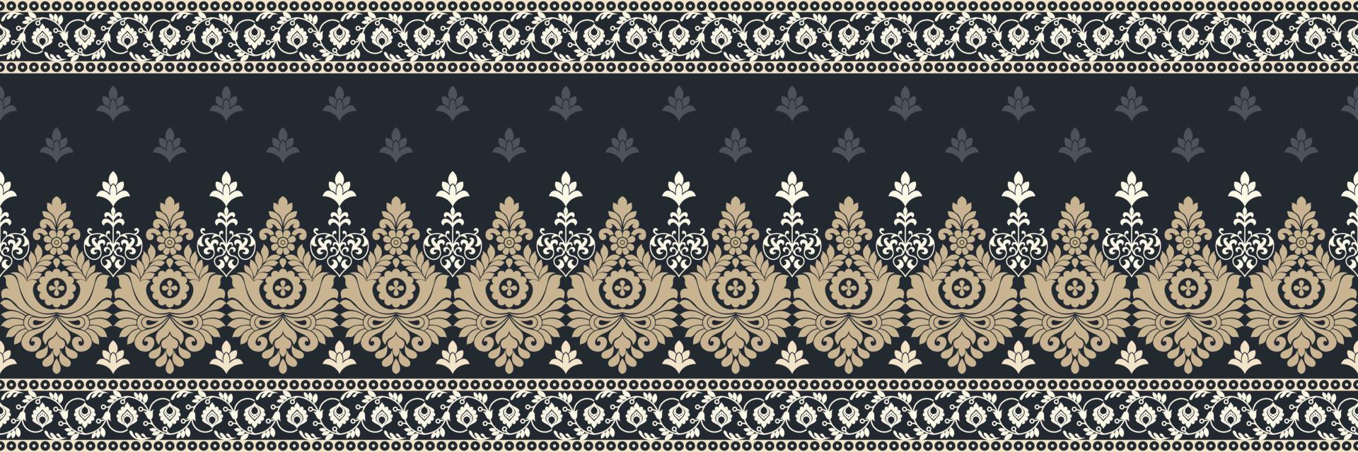 étnico modelo. pañuelo impresión. seda cuello bufanda o pañuelo. diseño para sari, patola, sari, dupatta, textil. loseta patrones. azteca estilo. floral antiguo. bohemio indio motivo estilo. ropa. vector. vector