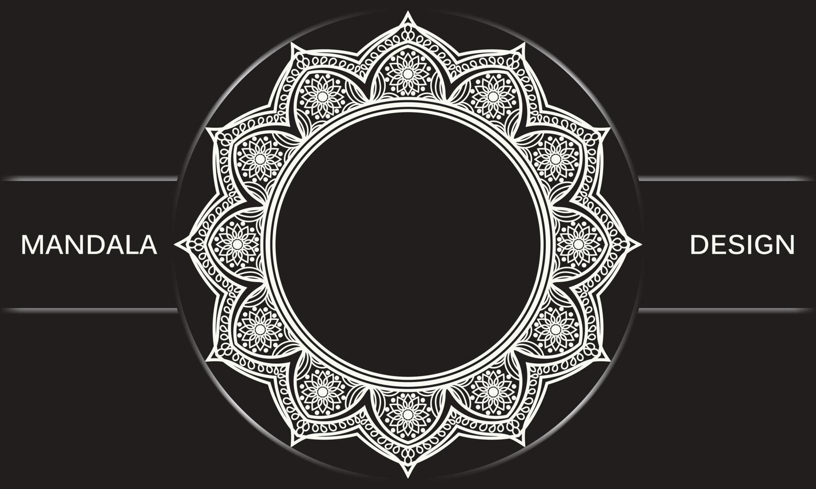 Frame with ornament. Mandala design with background. vector