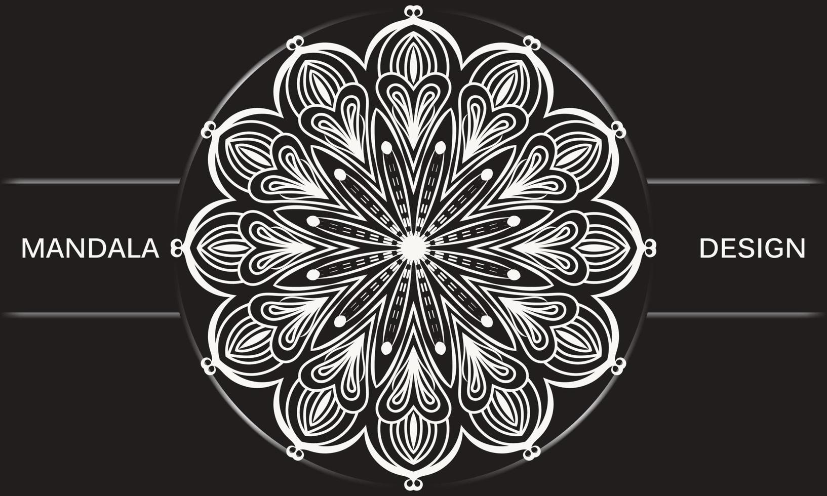 Background with ornament. Floral mandala design. vector