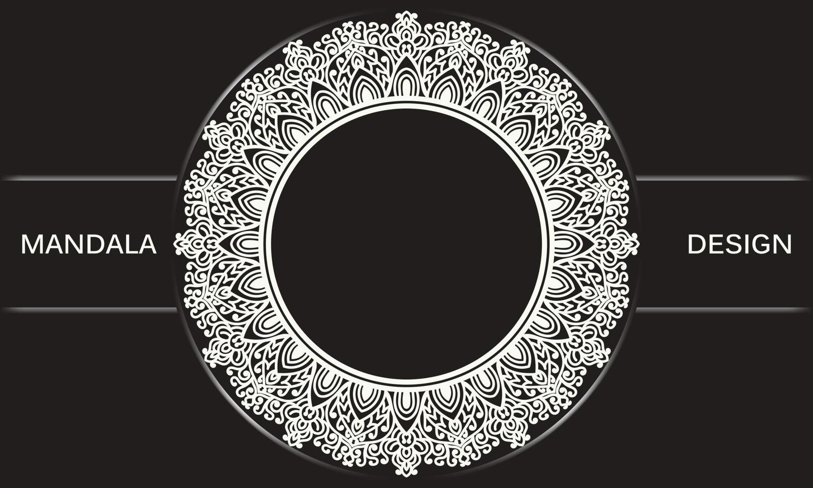 Frame with ornament. Mandala design with background. vector