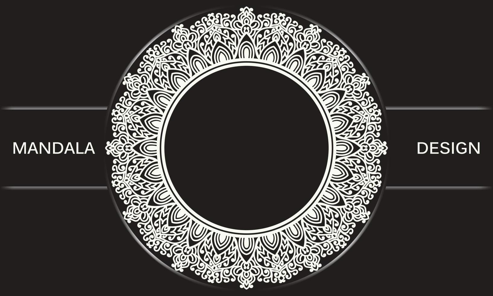 marco con ornamento. mandala diseño con antecedentes. vector