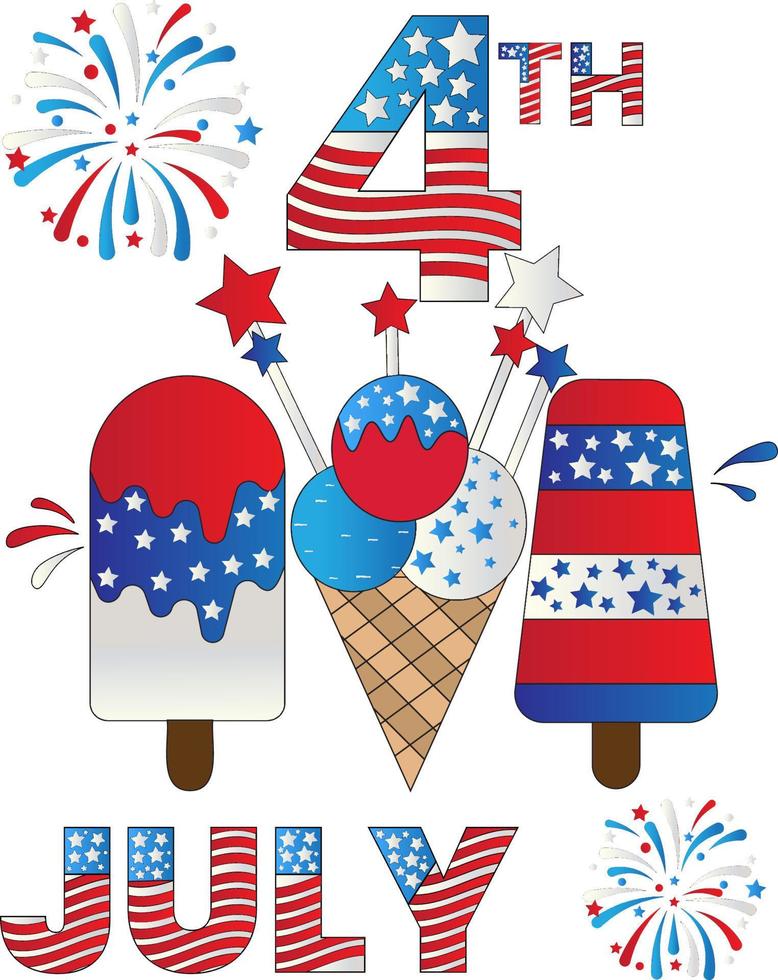 4th of july clipart vector