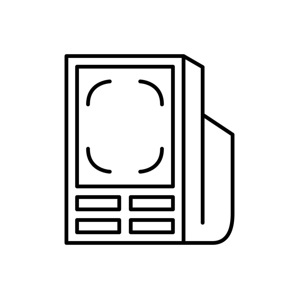 Absence machine line art icon design vector