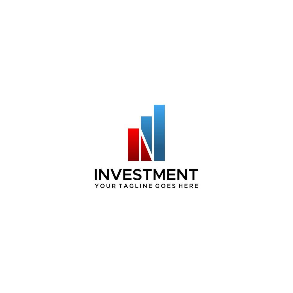 letter N graphic financial logo vector