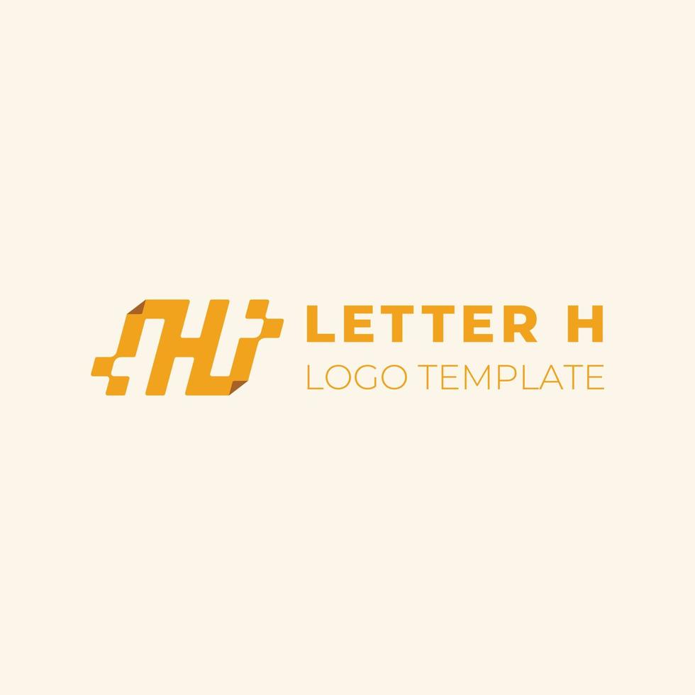 Digital H Letter Logo Design vector