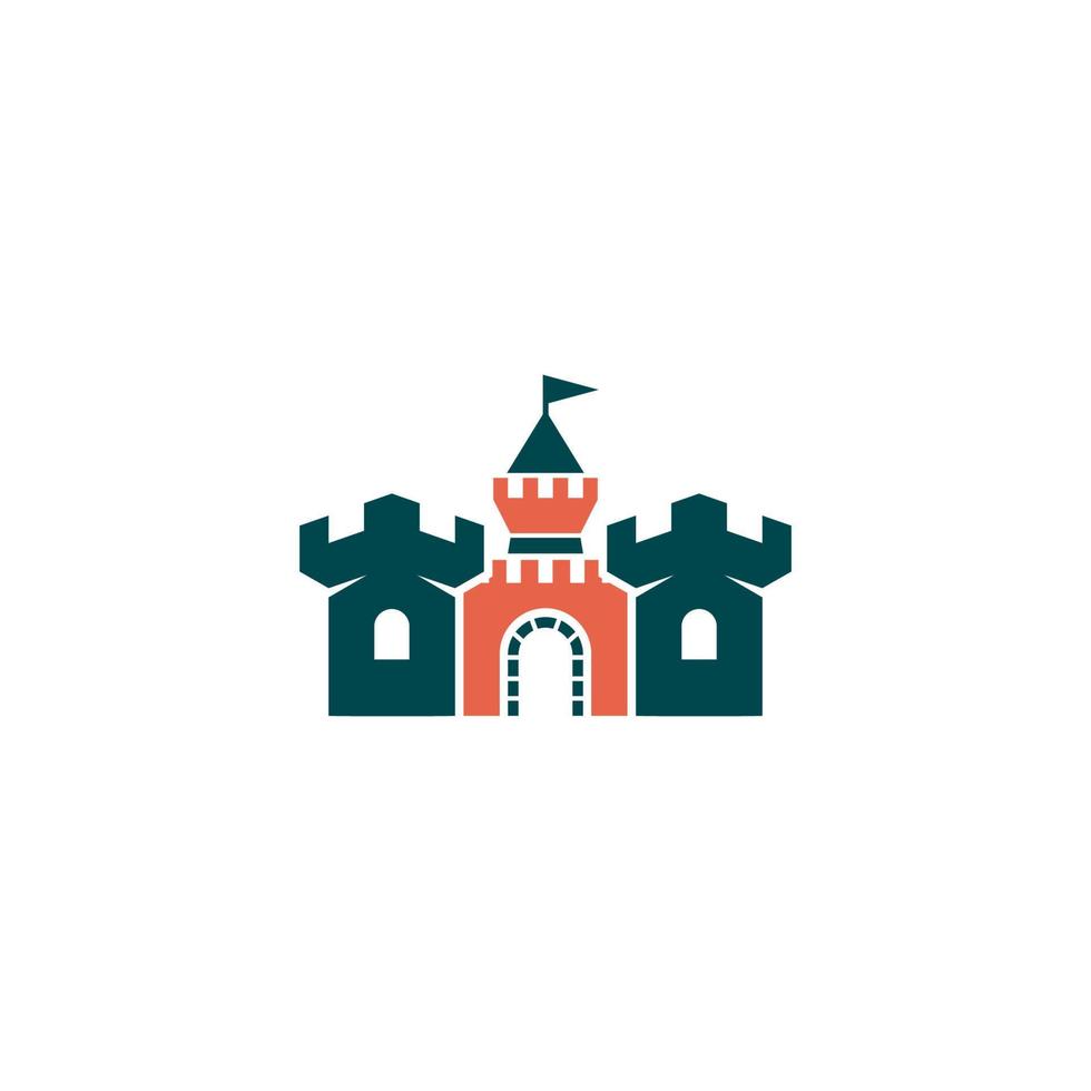 Castle with gates and gates vector