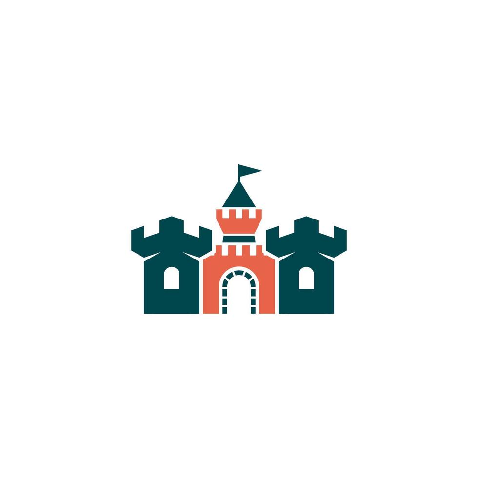 Castle with gates and gates vector