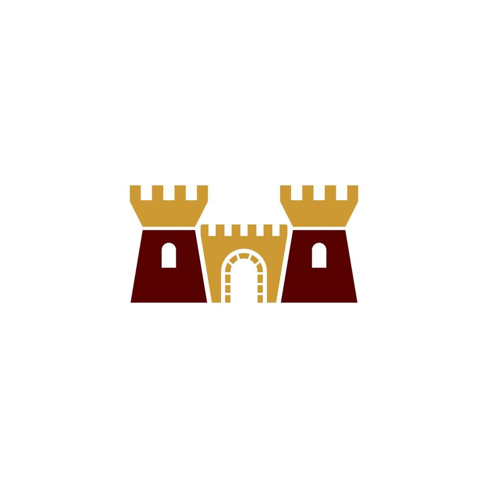 Castle with gates and gates vector