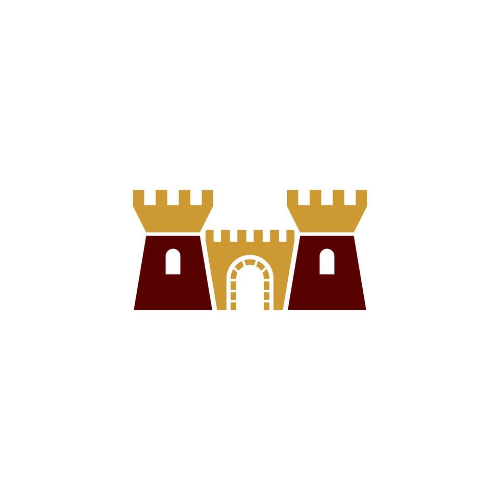 Castle with gates and gates vector