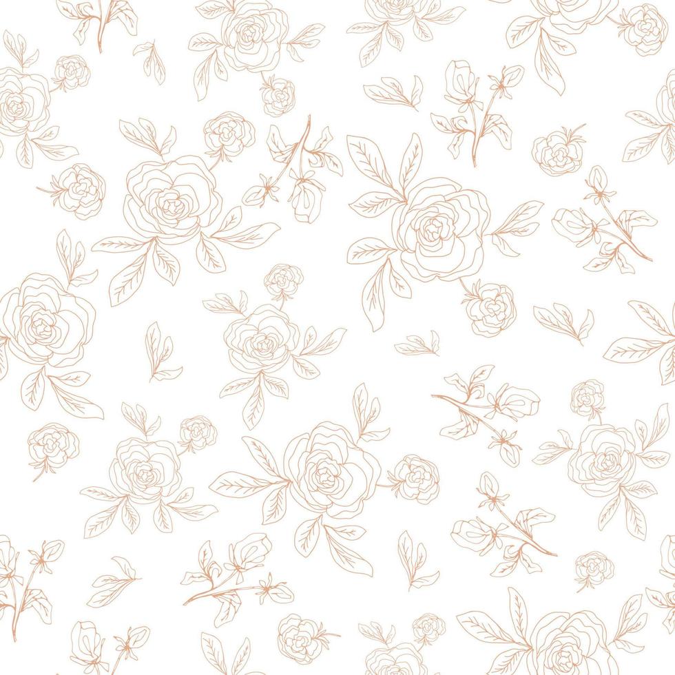 Cute flower pattern for surface design vector