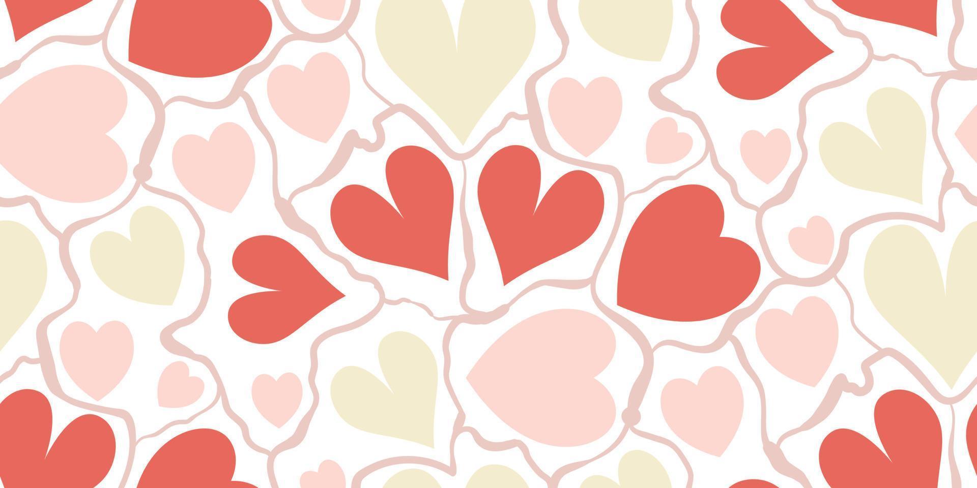 love shape seamless pattern vector