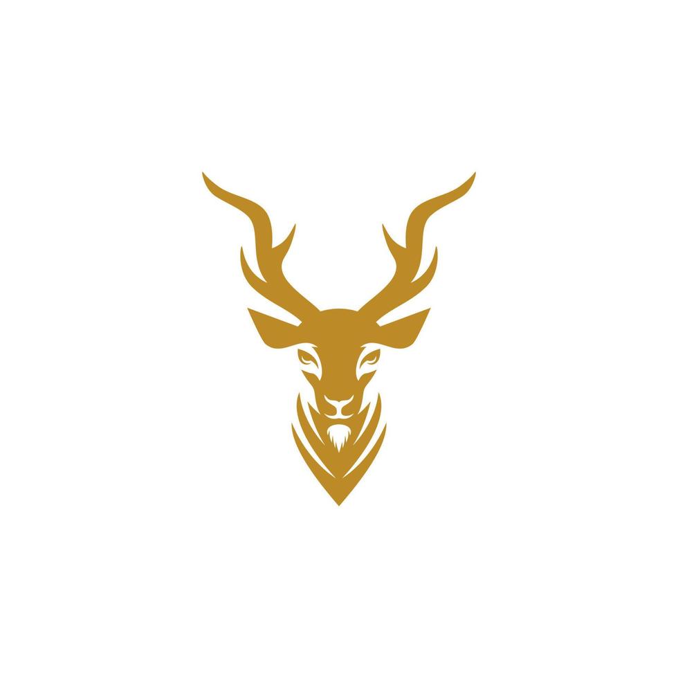 Deer head with horns and big head vector