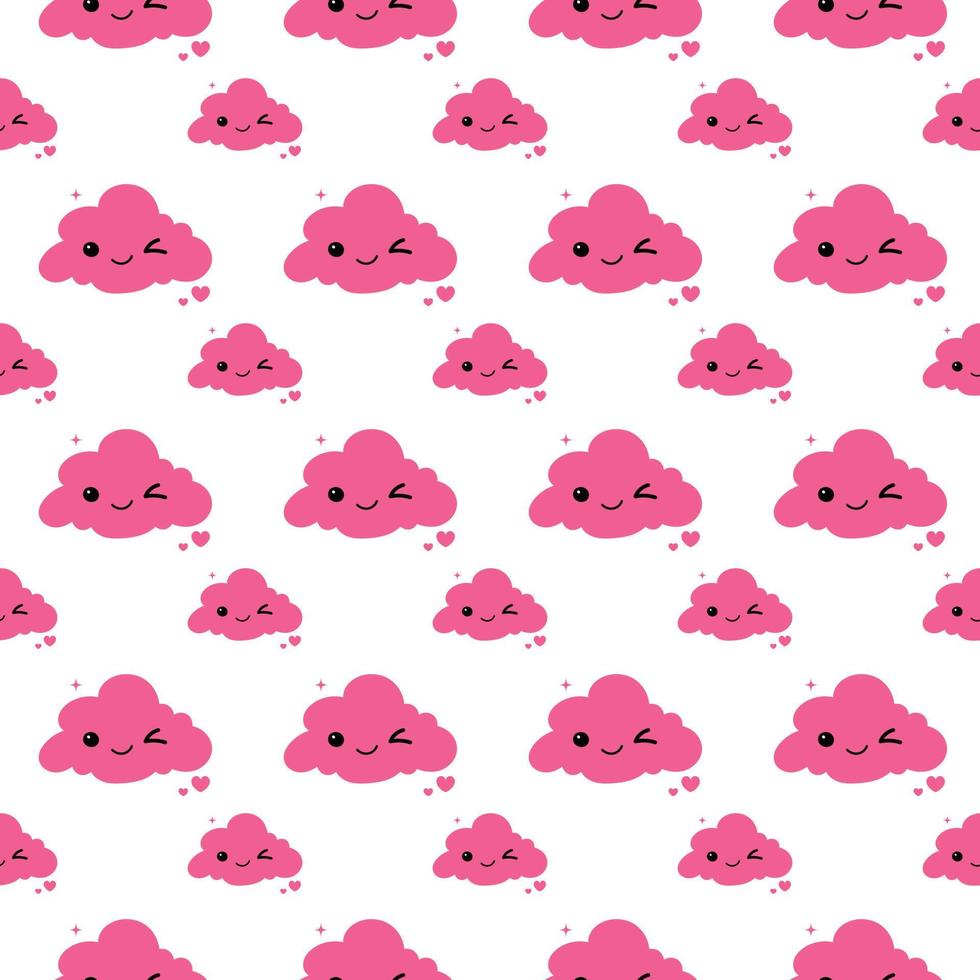 Colorful cloud pattern. Clouds pattern. Cloud design. Lovely pattern. Love design. Cloud seamless pattern vector